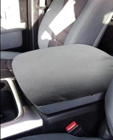 img 1 attached to 🚗 Gray Soft Pad Protector Cover for MOEBULB Center Console Armrest – Compatible with 1993-2018 Dodge Ram 1500 2500 3500 4500 5500 Pickup Trucks