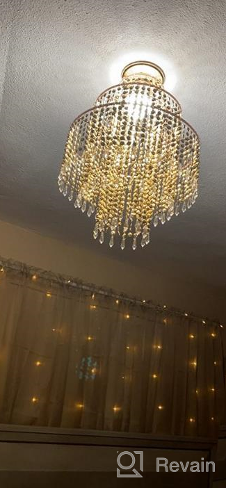 img 1 attached to Silver Acrylic Chandelier Shade, 3-Tier Beaded Pendant Lampshade With Crystal Beads And Chrome Frame For Bedroom, Wedding Or Party Decoration - 12.6 Inches Diameter review by Darren Anderson