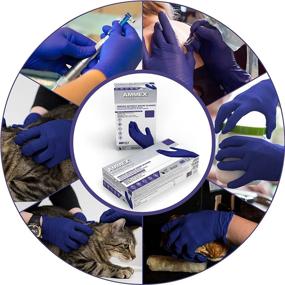img 2 attached to AMMEX Indigo Nitrile Exam Gloves, 1000-Count Case, 3 Mil, X-Large Size, Latex-Free, Powder-Free, Textured, Disposable, Non-Sterile, Food-Safe, AINPF48100