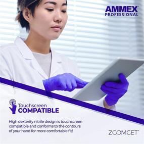 img 1 attached to AMMEX Indigo Nitrile Exam Gloves, 1000-Count Case, 3 Mil, X-Large Size, Latex-Free, Powder-Free, Textured, Disposable, Non-Sterile, Food-Safe, AINPF48100