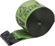 🔒 mytee products 4x30 green winch straps - heavy duty tie down with flat hooks wll# 5400 lbs - 4 inch cargo control for flatbed truck utility trailer логотип