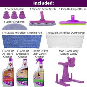 img 3 attached to 🧹 Rejuvenate Click N Clean Deluxe Bundle: Unleash the Power of Multi-Surface Spray Mop System with Free Pro Grade Grout Brush and Reusable Microfiber Pads!