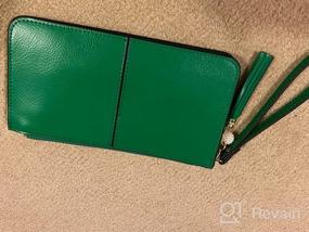 img 6 attached to Эксклюзивный кожаный портмоне ручной работы для женщин — органайзер для телефона с несколькими карманами и сумочка