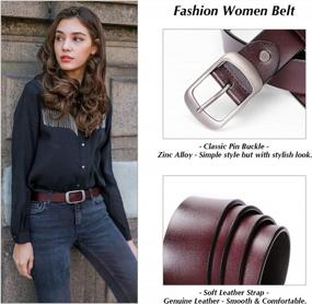 img 2 attached to Stylish Women'S Leather Belts With Pin Buckle For Perfectly Paired Jeans And Pants