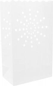 img 4 attached to 🌟 CleverDelights 50 Count White Luminary Bags with Sunburst Design – Ideal for Wedding, Party, Christmas, and Holiday Luminaria