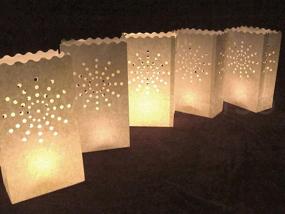 img 3 attached to 🌟 CleverDelights 50 Count White Luminary Bags with Sunburst Design – Ideal for Wedding, Party, Christmas, and Holiday Luminaria