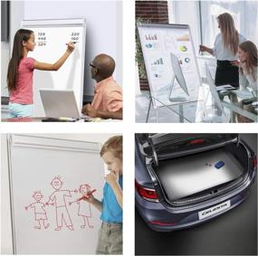 img 3 attached to 35X23" Easel Whiteboard Tripollo Magnetic Dry Erase Tripod Board - Adjustable Flipchart W/ Paper Clamp & Hooks For Office, Home, Classroom & Restaurant (Stand White)