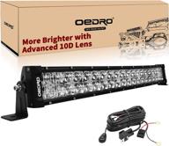 🔦 oedro 22-inch curved led light bar - 400w 28500lm upgraded spot & flood combo beam with 8ft wiring harness - ip68 waterproof for fog driving offroad pickup boat jeep suv atv truck logo