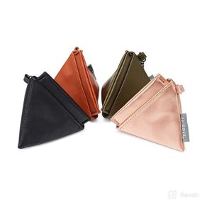 img 2 attached to Rose Gold Vegan Leather Pyramid Pacifier Pouch by JJ Cole