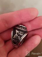 img 1 attached to Customizable Marines Ring - Free Engraving + Polished Stainless Steel or Gold Plating review by Amir Tune