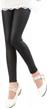 tulucky girls stretchy faux leather legging teens pants: stylish comfort for young fashionistas logo