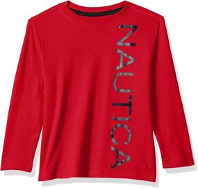 img 1 attached to Nautica Sleeve Graphic White Small Boys' Clothing and Tops, Tees & Shirts