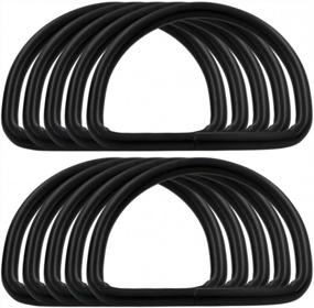 img 4 attached to Premium Quality BIKICOCO 2 Inch Metal D-Rings Buckle Non-Welded For Sewing DIY - Pack Of 10 - Black