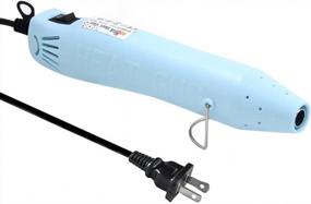 img 4 attached to Тепловая пушка из смолы Mofa, кабель 6,6 фута, 300 Вт, фен для рукоделия, сушилка для акриловой краски, многоцелевая насадка для электрического нагрева (светло-голубая)