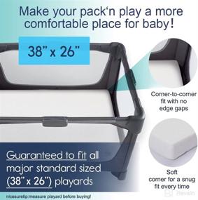 img 3 attached to 👶 Dual Sided Pack and Play Mattress for Babies and Toddlers | Firm Side for Babies & Soft Memory Foam Side for Toddlers | Playpen Playyard Pad | Fits 38"x26