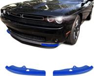 🚗 hoolcar front bumper lip splitter protector for dodge challenger 2015-2021 scat pack r/t gt srt plus – blue (2pcs) logo