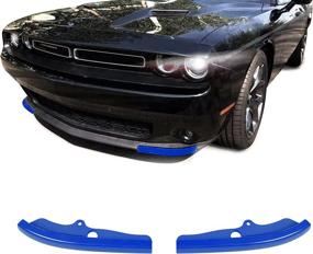 img 4 attached to 🚗 Hoolcar Front Bumper Lip Splitter Protector for Dodge Challenger 2015-2021 Scat Pack R/T GT SRT Plus – Blue (2PCs)