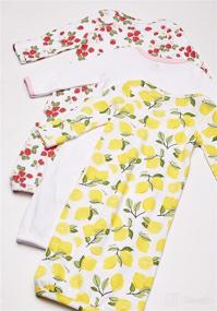 img 3 attached to 🍓 Hudson Baby Unisex Cotton Gowns Strawberry Lemon, 0-6 Months