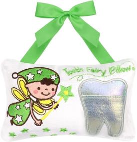img 4 attached to Tooth Pillow Embroidered Cartoon Pocket Nursery