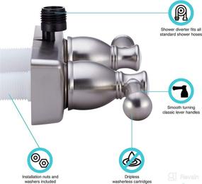 img 3 attached to 🚿 Dura Faucet DF-SA100L-SN RV Shower Faucet Valve Diverter: Hot/Cold Handle in Brushed Satin Nickel