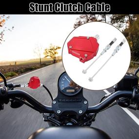 img 3 attached to Motoforti Universal Motorcycles Stunt Clutch Easy Pull Cable Line Aluminum Alloy Clutch Economizer System Red