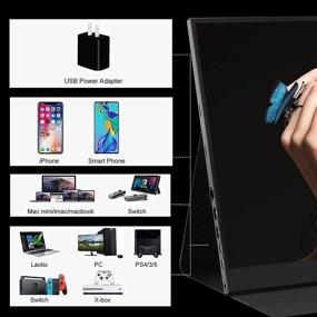 img 3 attached to 🖥️ MSDONG Portable 17.3" Computer Display - 2560X1440 USB External, Frameless Design, Flicker-Free, Swivel Adjustment, Blue Light Filter, M7, HDMI Compatibility