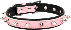 img 4 attached to 🐾 Aolove Spiked Studded Padded Leather Pet Collars for Cats and Dogs - Sizes for Small, Medium, and Large Breeds