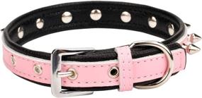 img 3 attached to 🐾 Aolove Spiked Studded Padded Leather Pet Collars for Cats and Dogs - Sizes for Small, Medium, and Large Breeds