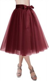 img 3 attached to DRESSTELLS Women'S Knee-Length Tulle Skirt - Layered, Long, Adult Tutu For Prom, Parties, And Special Occasions, Midi Length