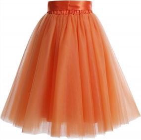 img 1 attached to DRESSTELLS Women'S Knee-Length Tulle Skirt - Layered, Long, Adult Tutu For Prom, Parties, And Special Occasions, Midi Length