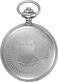 img 1 attached to Charles Hubert Paris Stainless Quartz Pocket Men's Watches ... Pocket Watches