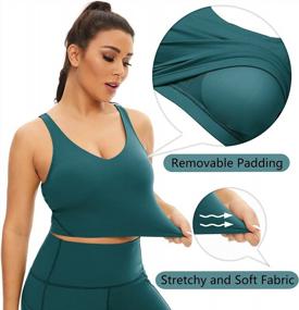 img 3 attached to Experience Comfort And Style With TAIPOVE Long Line Sports Bra - Perfect For Medium Impact Gym And Yoga Workouts!