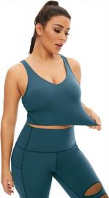 img 4 attached to Experience Comfort And Style With TAIPOVE Long Line Sports Bra - Perfect For Medium Impact Gym And Yoga Workouts!