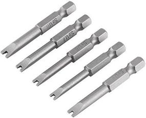 img 3 attached to 5 Pcs Alloy Steel Screwdriver Drill Bits Set 50Mm/2Inch Length 1/4" Hex Shank U-Shaped Magnetic Power Tools