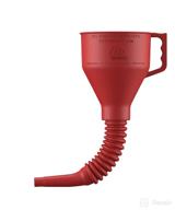 🔴 tec products flexall funnel - flexible rubber funnel with handle, various sizes and colors, usa made (large, red) логотип
