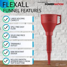 img 2 attached to 🔴 TEC Products FlexAll Funnel - Flexible Rubber Funnel with Handle, Various Sizes and Colors, USA Made (Large, Red)