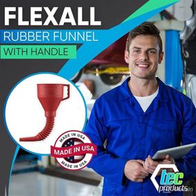 img 3 attached to 🔴 TEC Products FlexAll Funnel - Flexible Rubber Funnel with Handle, Various Sizes and Colors, USA Made (Large, Red)