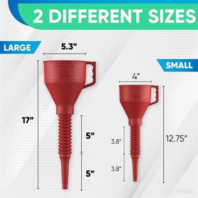 img 1 attached to 🔴 TEC Products FlexAll Funnel - Flexible Rubber Funnel with Handle, Various Sizes and Colors, USA Made (Large, Red)