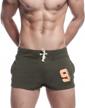 "men's running shorts 3"" inseam bodybuilding workout training shorts gym short shorts for men (super soft breathable cotton)" 4 logo