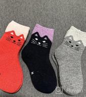 img 1 attached to 6 Pairs Of MQELONG Cute Animal Wool Socks For Kids - Thick, Warm Winter Crew Socks For Boys And Girls review by Lizeth Tucker