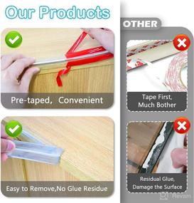 img 1 attached to 👶 Protective Baby Proofing Bundle: 9.84ft Soft Edge Protector Strip with 4 Clear Corner Guards for Furniture, Cabinets, and Tables