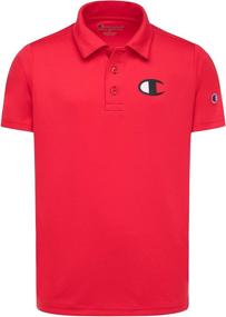 img 4 attached to Champion Heritage Stretch Hybrid School Boys' Tops, Tees & Shirts: Optimal Clothing for Your Active Teens!