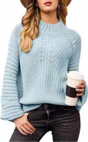 img 4 attached to Women'S Long Sleeve Turtleneck Sweater Knit Pullover By BerryGo - Casual & Stylish