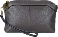 👜 diter khaki leather wristlet crossbody purse for women - handbags, wallets, and wristlets логотип