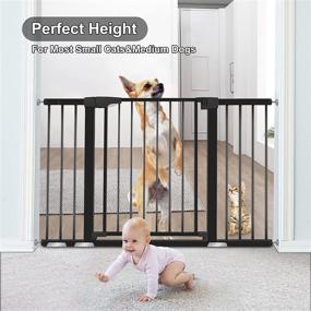 img 2 attached to 👶 SYCYH Baby Gate for Stairs and Doorways: 29.93" to 51.5" Extra Wide Safety Gate with Auto-Close Door - Perfect for Babies, Pets, and Home Safety!