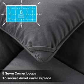 img 1 attached to EDILLY Queen Size Luxury Down Alternative Quilted Comforter - Year-Round Duvet Insert With 4 Corner Tabs For Stand-Alone Use, 88''X88'' In Dark Grey