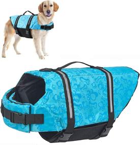 img 4 attached to 🐶 HOTGOL Reflective Dog Life Jacket - Adjustable Swimming Vest for Small, Medium, and Large Dogs