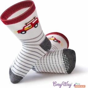 img 1 attached to Keep Your Little Ones Safe And Cozy With CozyWay Toddler Non Slip Grips Socks - 12 Pairs For Boys And Girls