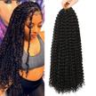 18-inch passion twist hair, 7 pack water wave crochet hair braids for passion twist hairstyles - synthetic crochet hair extensions (16 strands/pack, color 1b) logo