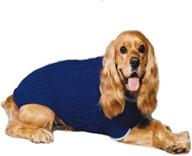 🐶 large blue cable knit dog sweater for fashionable pets логотип